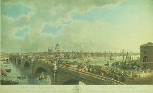 View of London taken from Albion Place, Blackfriars Bridge, engraved by Joseph Constantine Stadler, pub. 1802